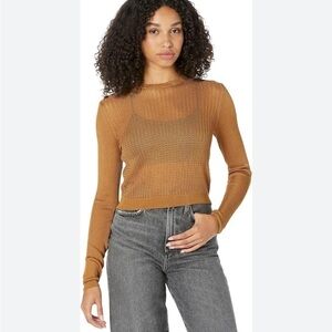 Free People H20 Crew Pullover light Sweater Medium